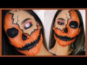 Deslumbra con un maquillaje de calabaza para Halloween – ¡Divertido y adorable!