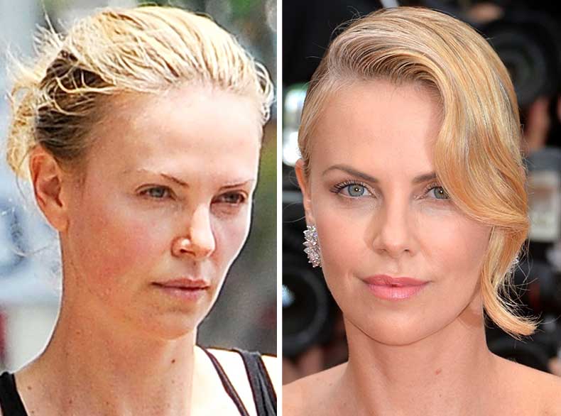 Descubre la Belleza natural de Charlize Theron sin maquillaje