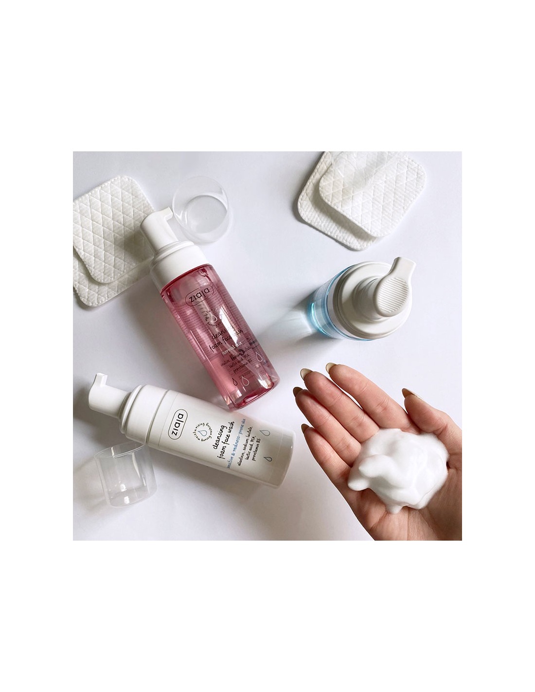 Cuidado facial limpio para piel sensible