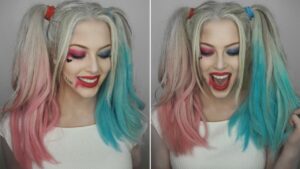 Diviértete con el maquillaje de Harley Quinn para niñas: Tutorial paso a paso