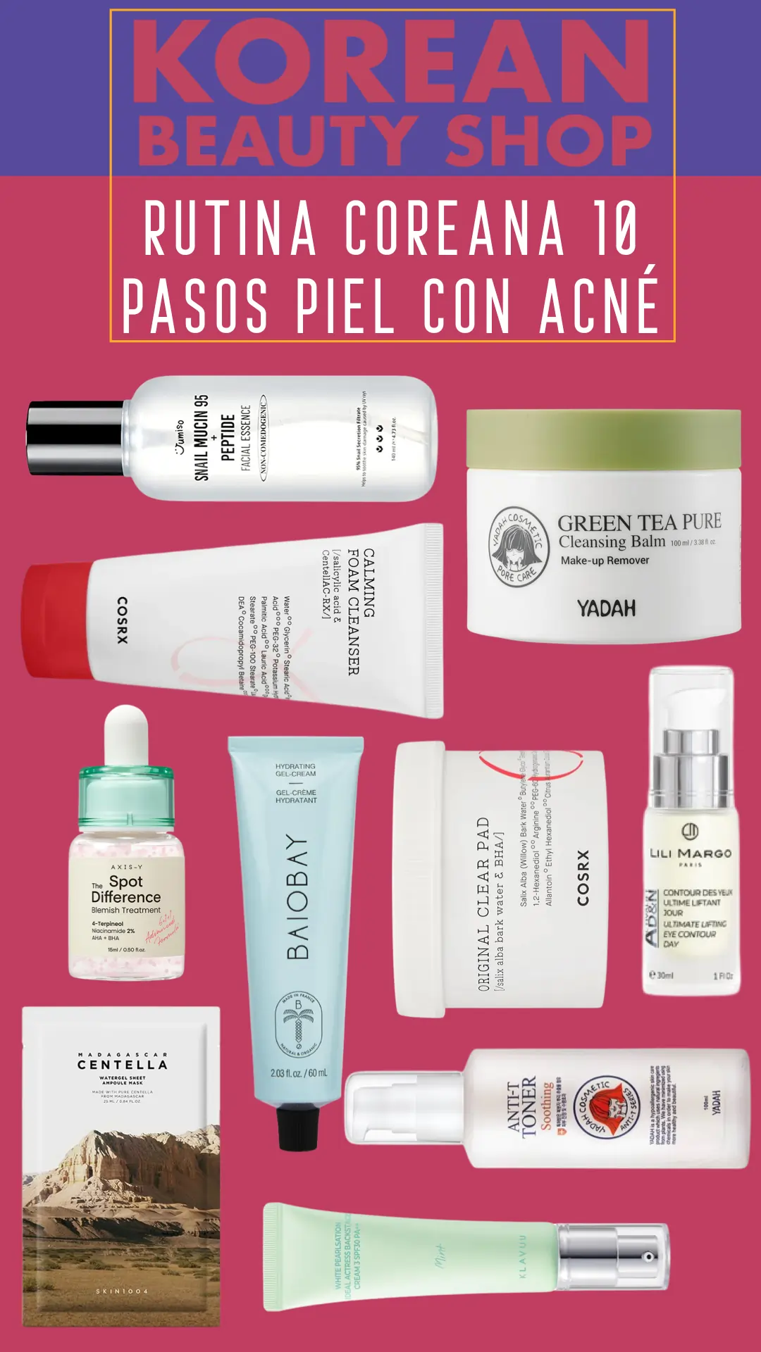 Logra una piel radiante con el cuidado facial coreano para el acné