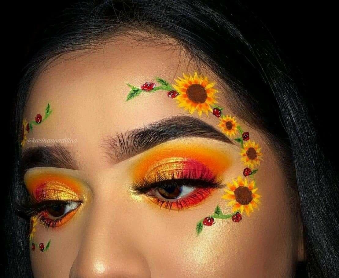 Descubre el impactante maquillaje artístico amarillo y resplandece con estilo.
