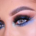 Transforma tu look con el impactante maquillaje azul con café