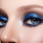 Descubre la magia del maquillaje con gotas azules – Transforma tu look con un toque de color único y vibrante – ¡Sorprende con un estilo deslumbrante!