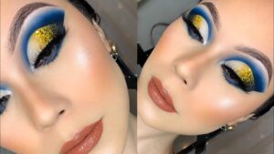 Descubre la magia del maquillaje azul y dorado: tips y tutoriales