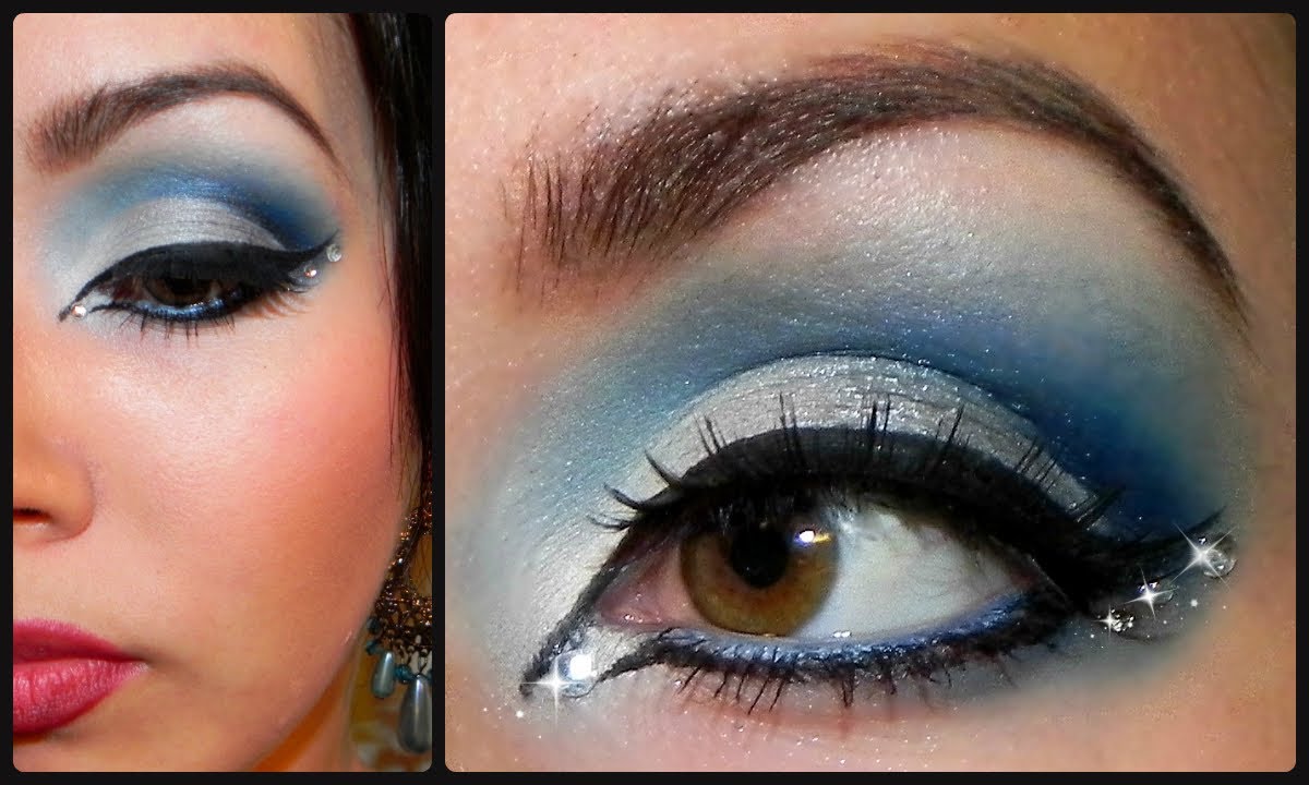 Descubre el encanto del maquillaje azul y plateado: ¡Deslumbra con un look único y sofisticado!