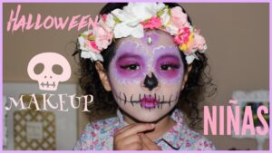 Descubre el encanto del maquillaje catrina para niñas y deslumbra en Halloween.