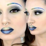Descubre el brillo radiante con el maquillaje de purpurina para ojos.