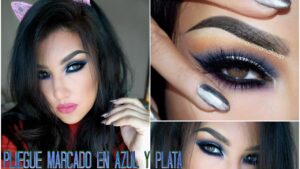 Descubre el encanto del maquillaje plata y azul: ¡brillo y estilo en tus ojos!