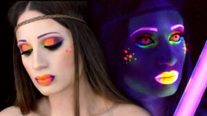 Descubre el impactante maquillaje fluorescente para tu cuerpo