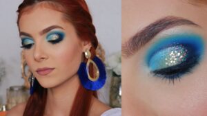 Obtén un look glamoroso con maquillaje azul – Descubre los secretos del makeup glam azul y luce radiante – Encuentra inspiración en el maquillaje glam azul y deslumbra a todos – Maquillaje glam azul: el toque perfecto para un look impactante – Ilumina tu rostro con el maquillaje glam azul y destaca en cualquier ocasión.