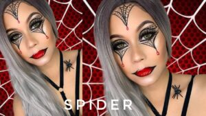 Transforma tu look con el maquillaje mujer araña: impactante y original.