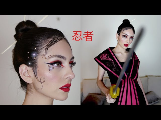 Transforma tu look con el maquillaje ninja para mujer.