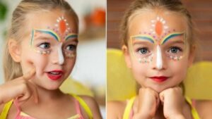 Encuentra el mejor maquillaje para niña arcoiris y diviértete con colores brillantes y creativos.