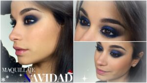 Logra un look impresionante con maquillaje para vestido azul
