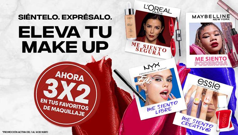 ¡Ahorra en maquillaje con nuestra oferta 3×2!