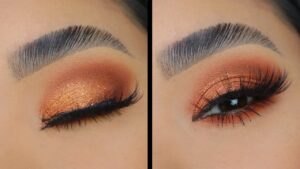 Consigue un look en tendencia con maquillaje de ojos naranja: ¡deslumbra con un look llamativo y moderno!