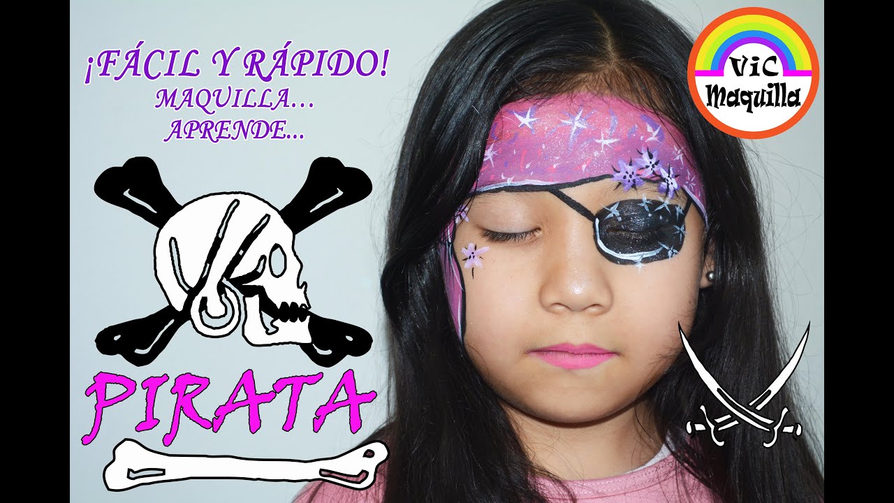 Descubre cómo hacer un maquillaje de pirata fácil para niñas