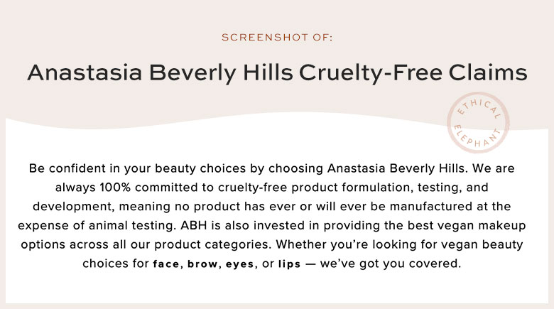 Anastasia Makeup: Maquillaje libre de crueldad animal