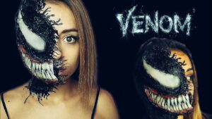 Transformate en el icónico Venom con nuestro maquillaje artístico.